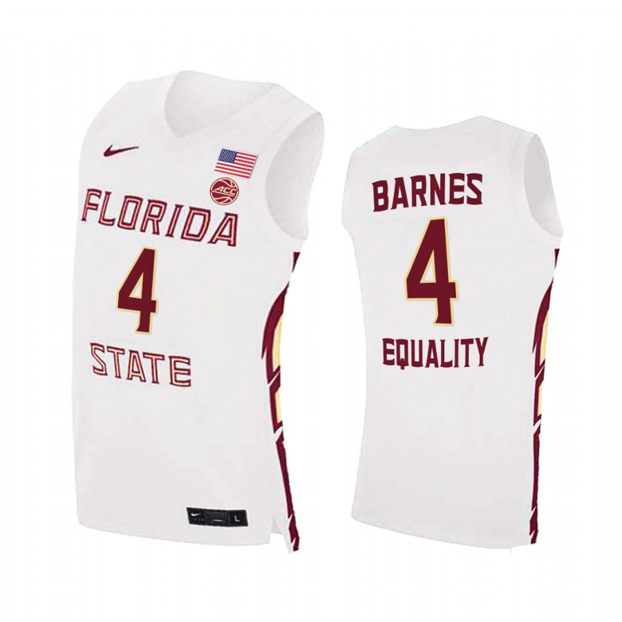 Florida State Seminoles Scottie Barnes White Equality College  Jersey
