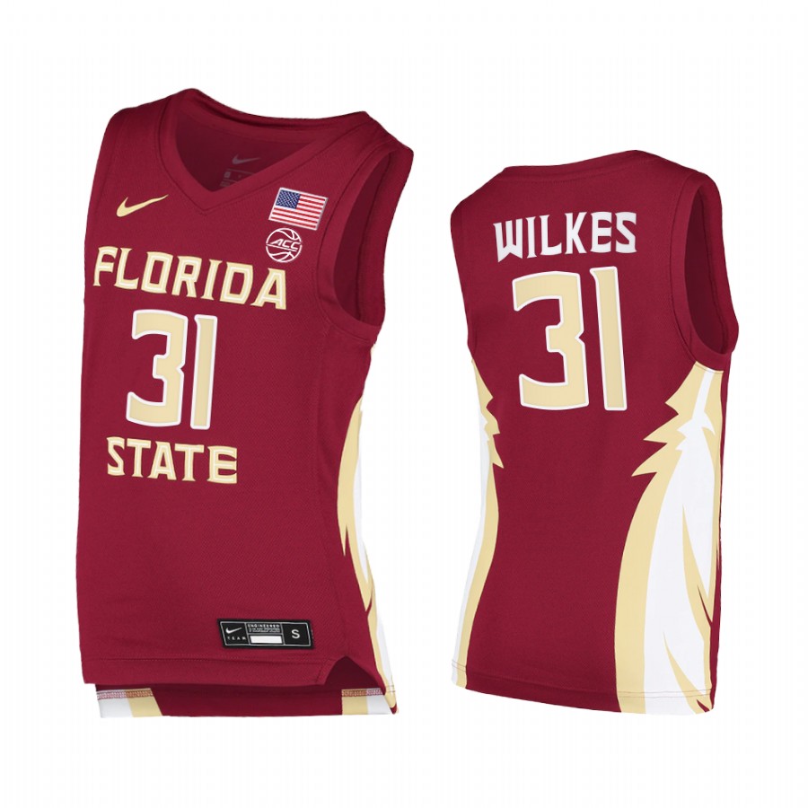 Florida State Seminoles Wyatt Wilkes Garnet  College  Jersey