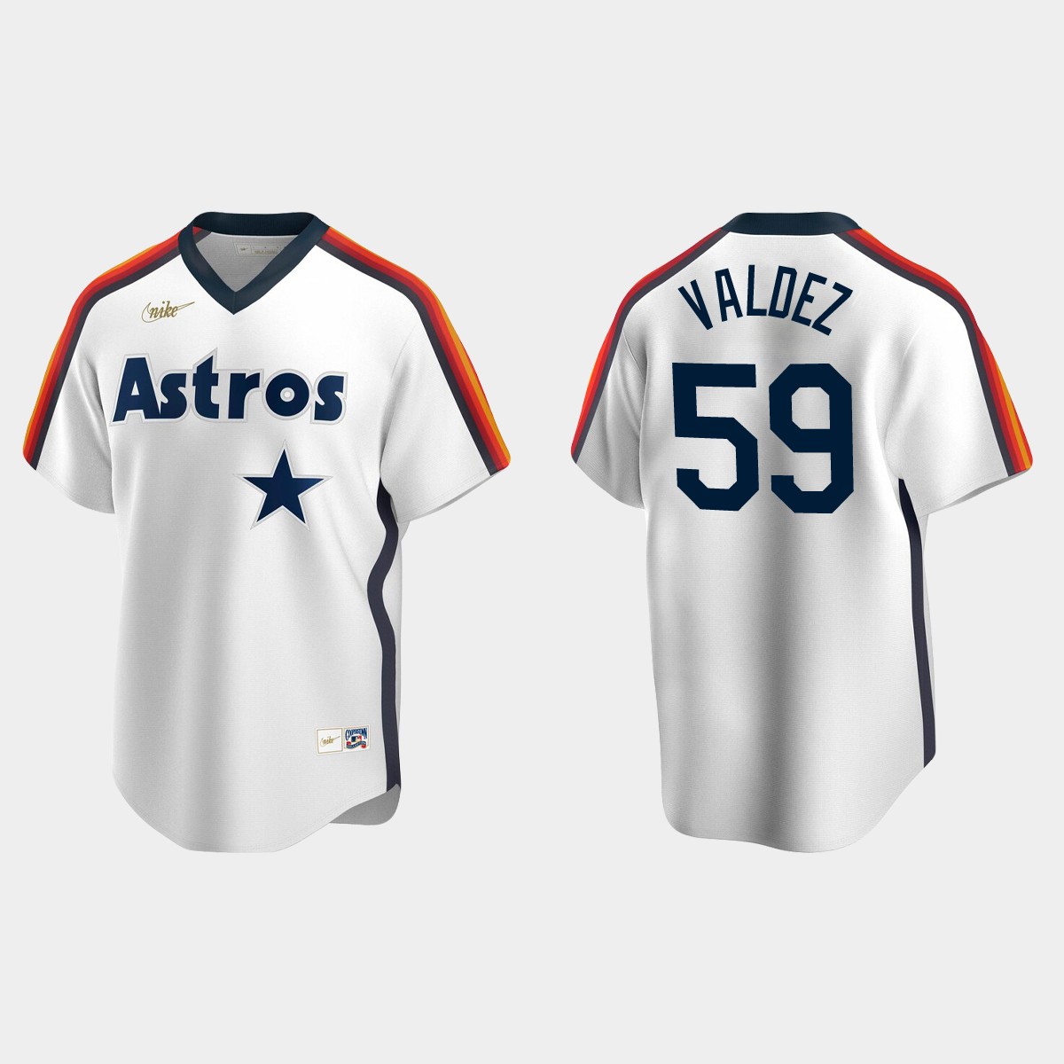 Framber Valdez #59 Houston Astros Cooperstown Collection Jersey - White