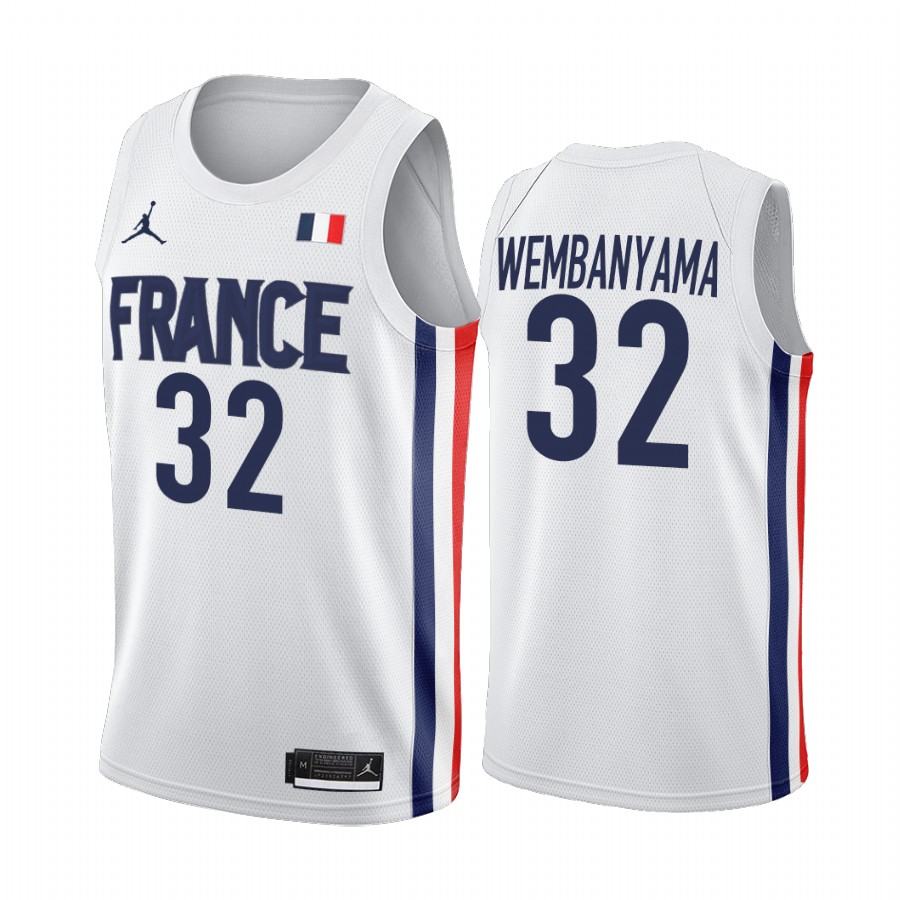 France  Victor Wembanyama #32 2019 FIBA U16 European Championship Jersey