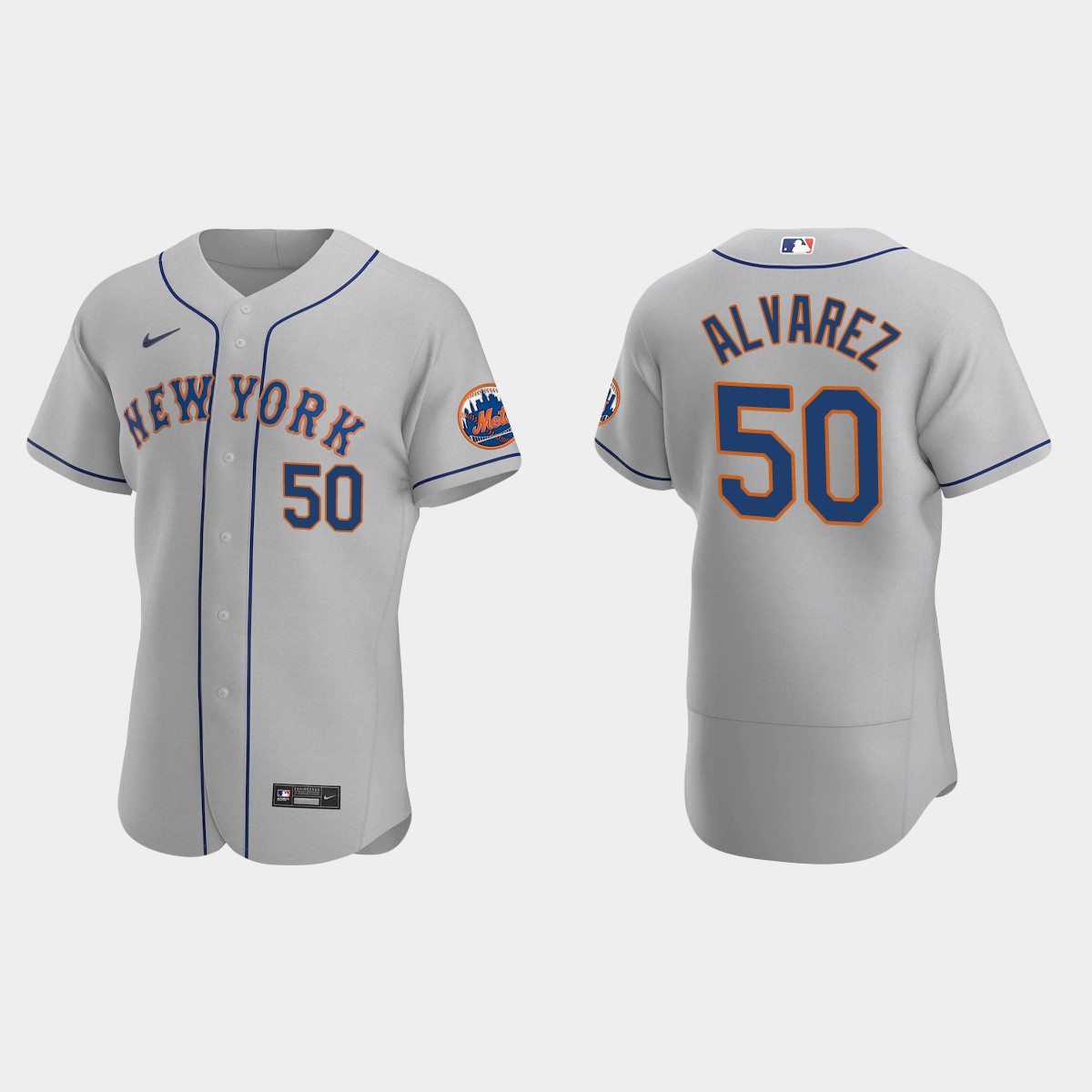 Francisco Alvarez New York Mets Road Jersey - Gray