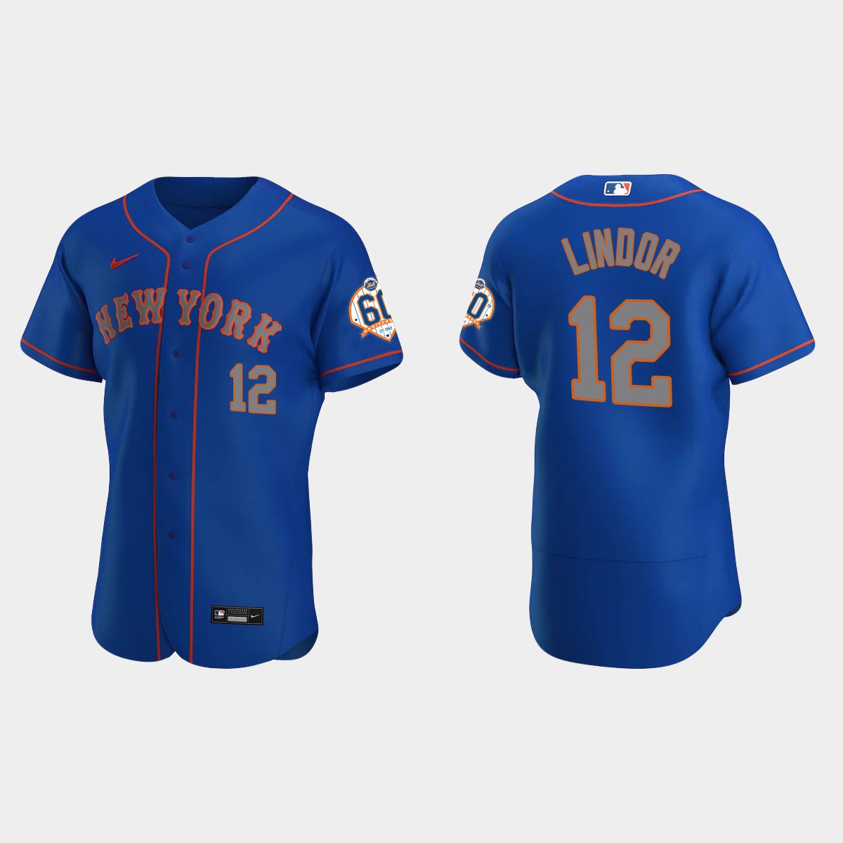 Francisco Lindor New York Mets 60th Anniversary Alternate Jersey - Royal