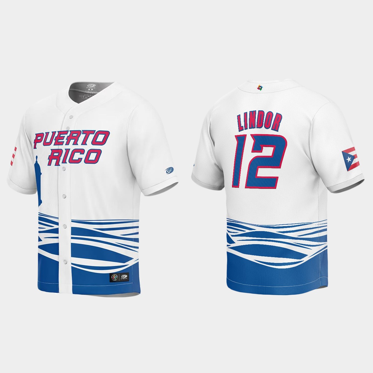 Francisco Lindor Puerto Rico  2023 World  Classic Jersey - White