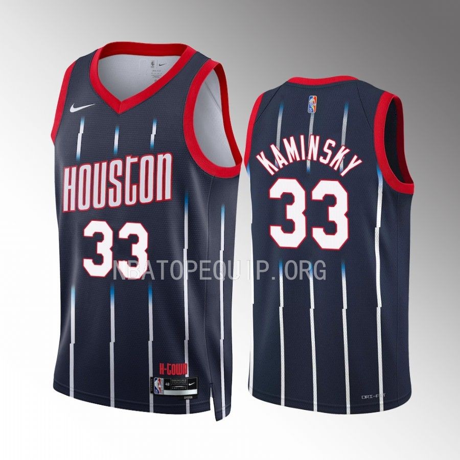 Frank Kaminsky Houston Rockets #33 Navy Jersey 2022-23 City Edition Swingman