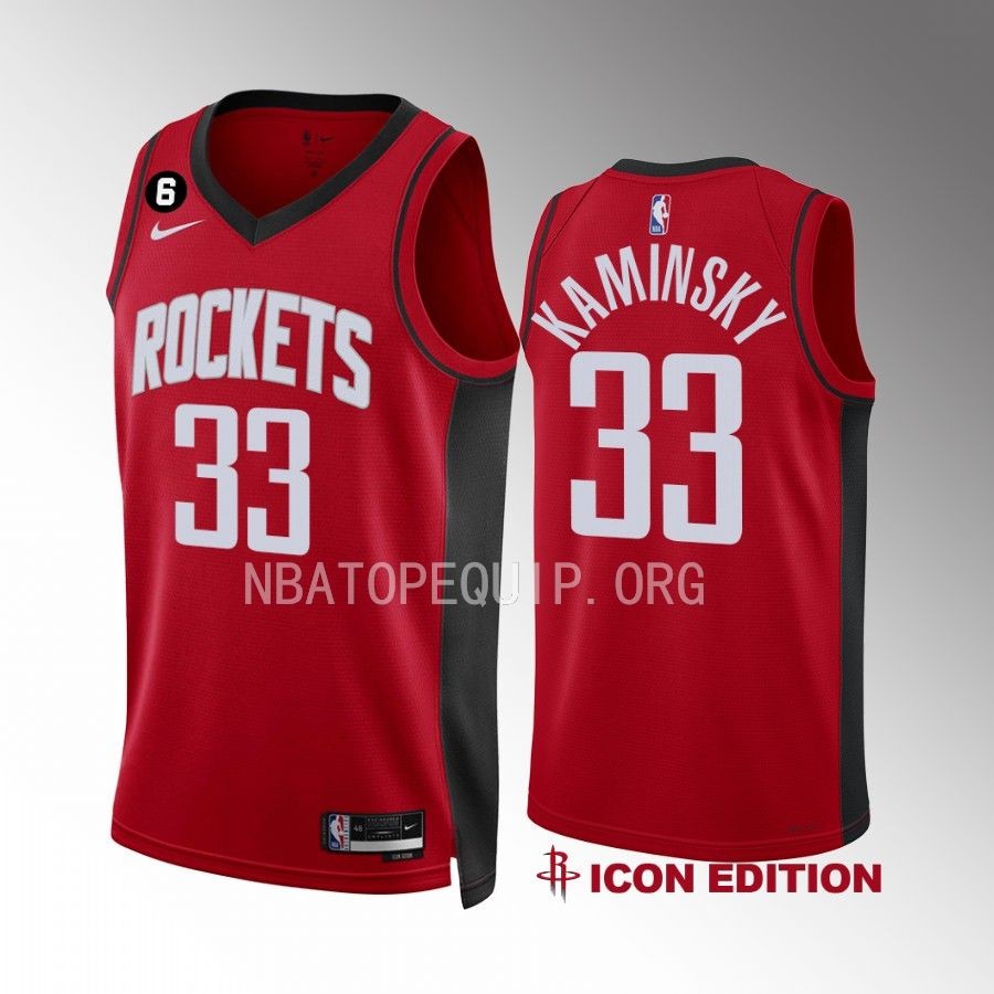 Frank Kaminsky Houston Rockets Red Icon Edition 2022-23 Men Jersey Swingman