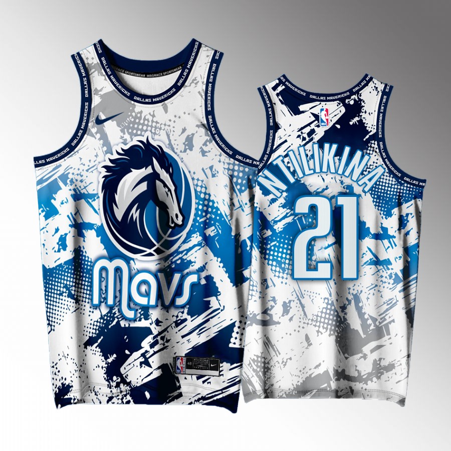 Frank Ntilikina Dallas Mavericks White #21 Jersey Splash City Exclusive Edition