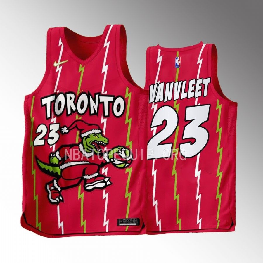 Fred VanVleet Toronto Raptors Red #23 Jersey The Grinch Holiday Gift