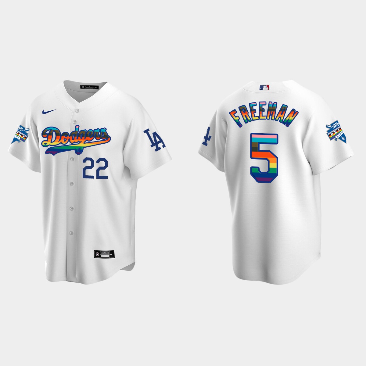 Freddie Freeman Los Angeles Dodgers 2022 Pride Night LGBTQ Jersey - White