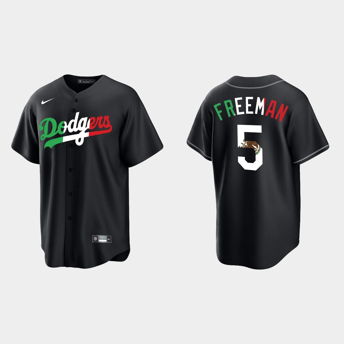 Freddie Freeman Los Angeles Dodgers Mexican Heritage Night Jersey - Black