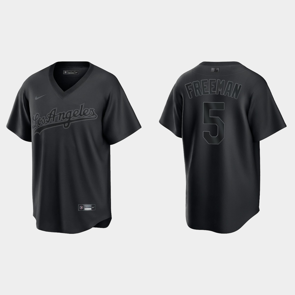 Freddie Freeman Los Angeles Dodgers Pitch Black Fashion Jersey - Black