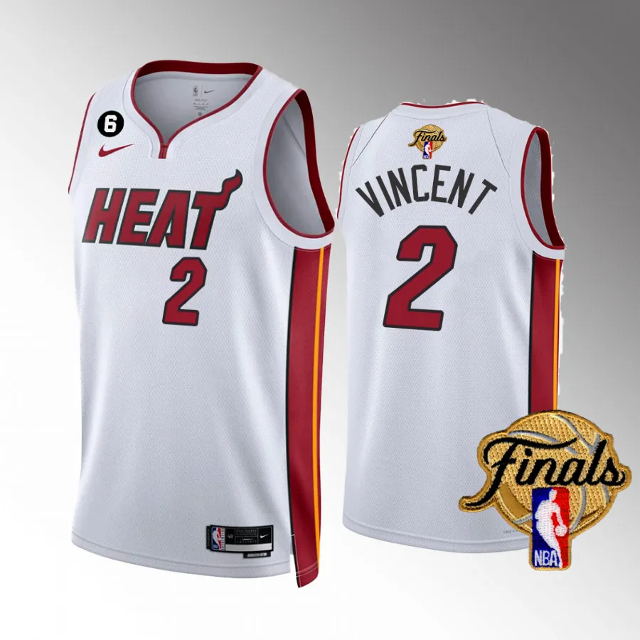 Gabe Vincent Miami Heat 2023 NBA Finals White #2 Association Edition Jersey Men