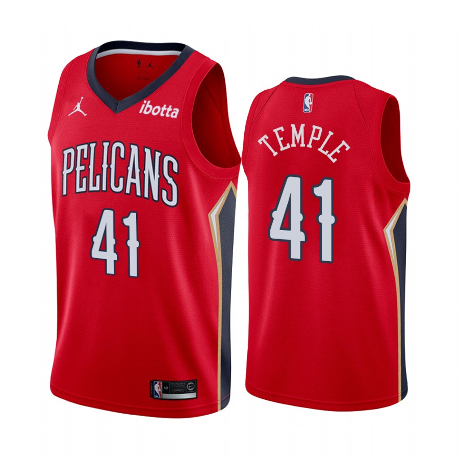 Garrett Temple New Orleans Pelicans 2021 Statement Edition Red #41 Jersey