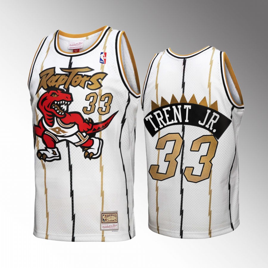 Gary Trent Jr. #33 Toronto Raptors Reload 3.0 White Hardwood Classics Jersey