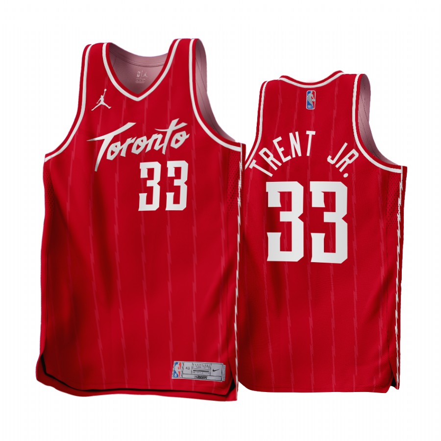 Gary Trent Jr. 2022-23 Toronto Raptors Red #33 Earned Edition Jersey