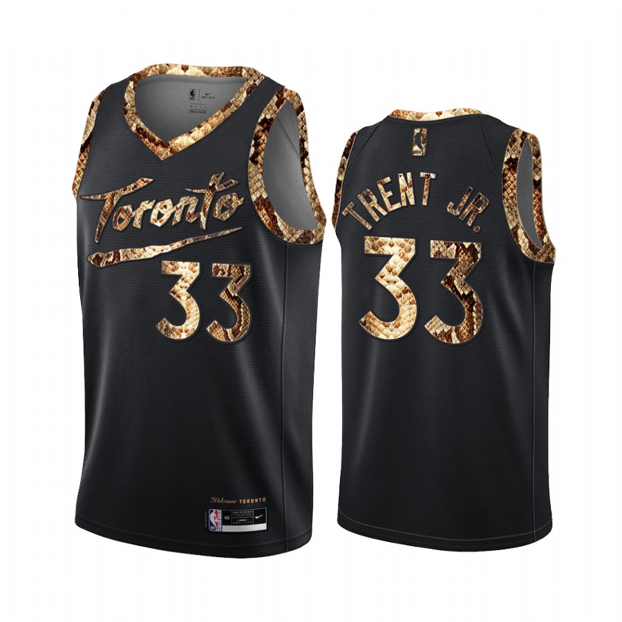 Gary Trent Jr. Toronto Raptors Black Python Skin Jersey 2021 Exclusive Edition