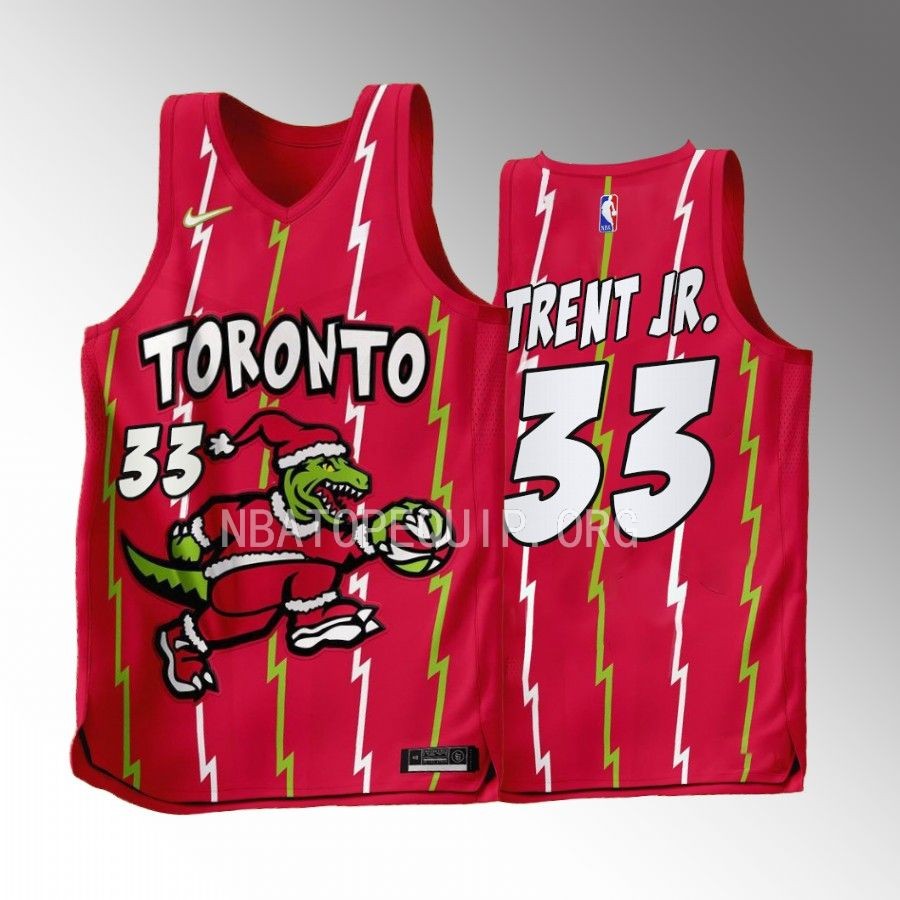 Gary Trent Jr. Toronto Raptors Red #33 Jersey The Grinch Holiday Gift