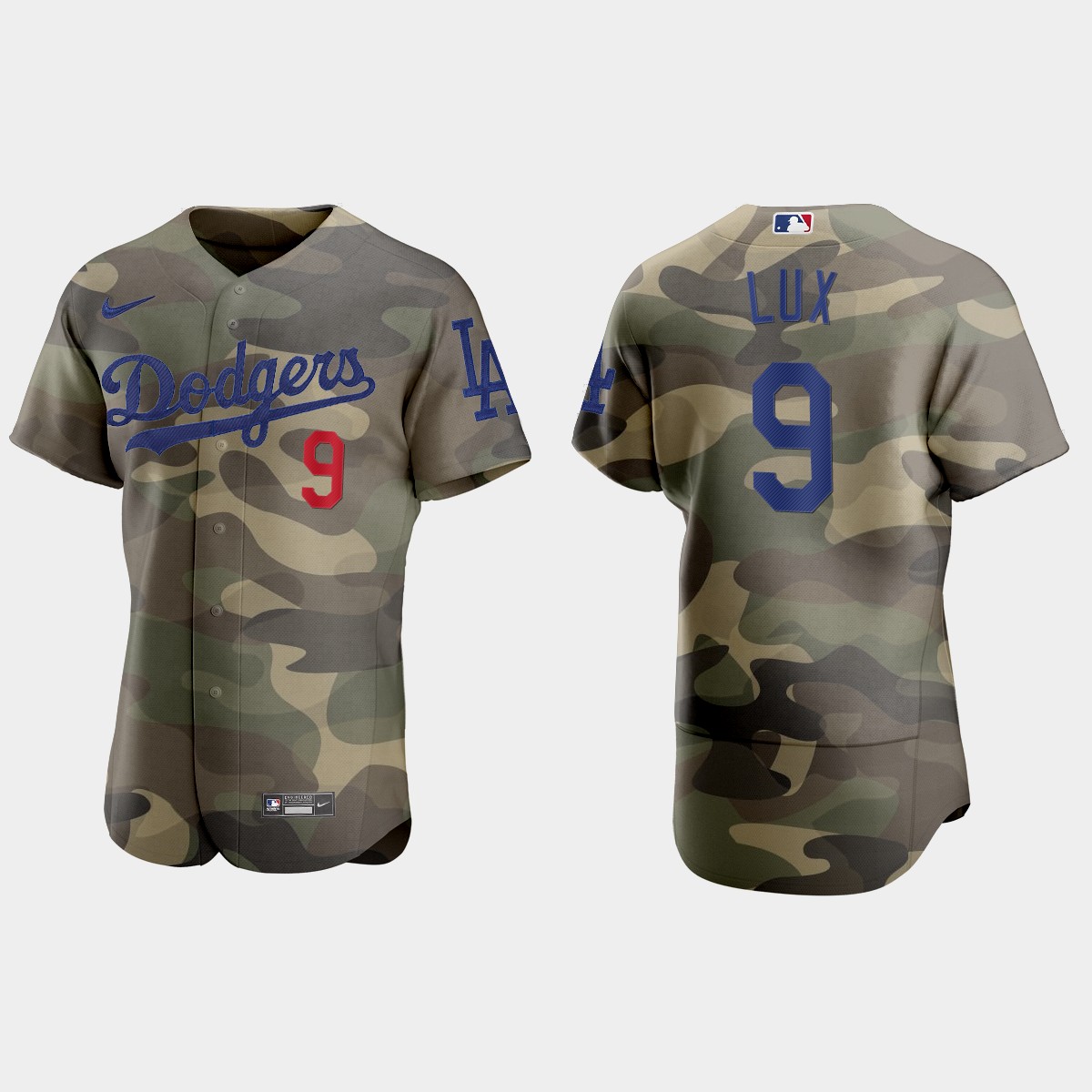 Gavin Lux Los Angeles Dodgers 2021 National Armed Forces Day Jersey - Camo