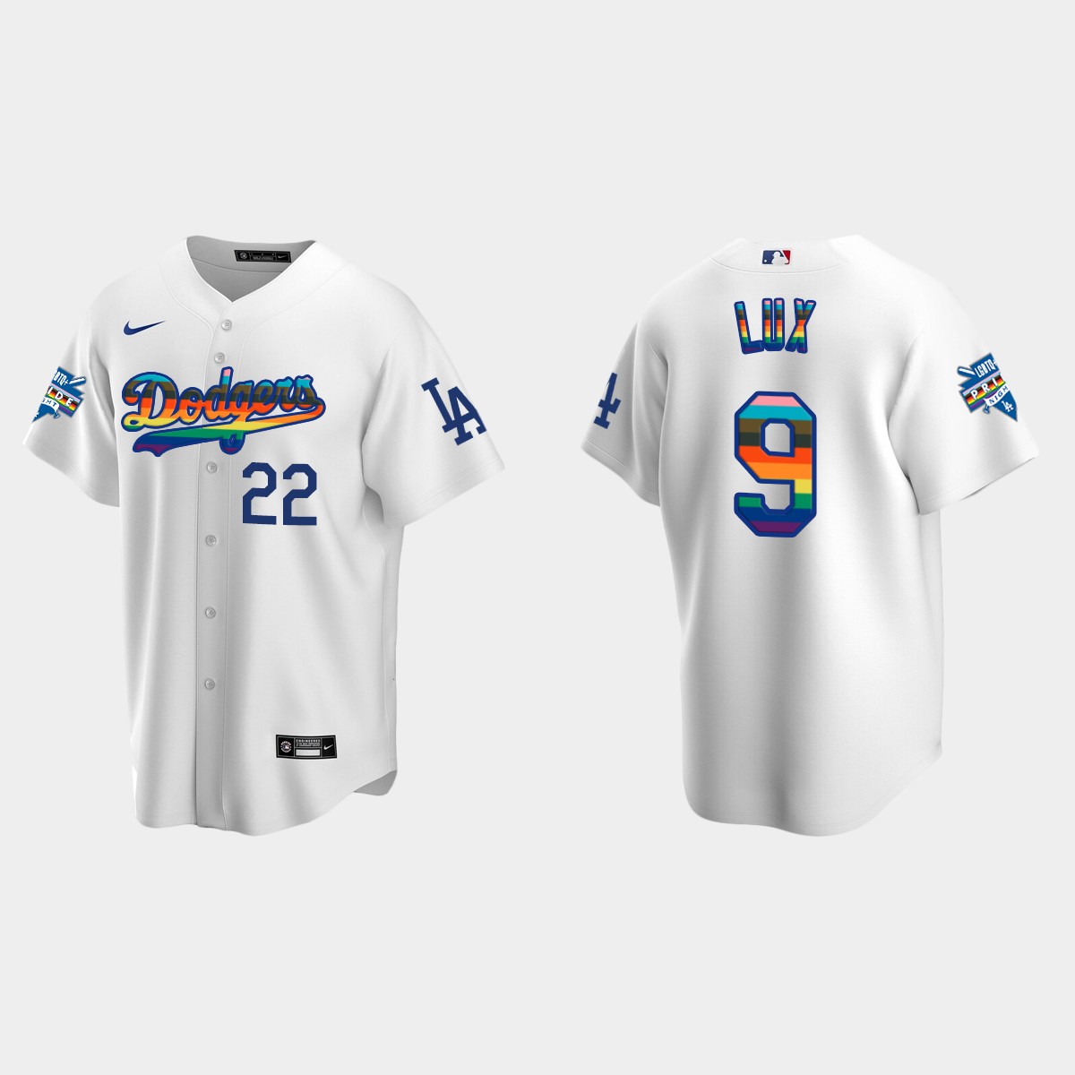 Gavin Lux Los Angeles Dodgers 2022 Pride Night LGBTQ Jersey - White