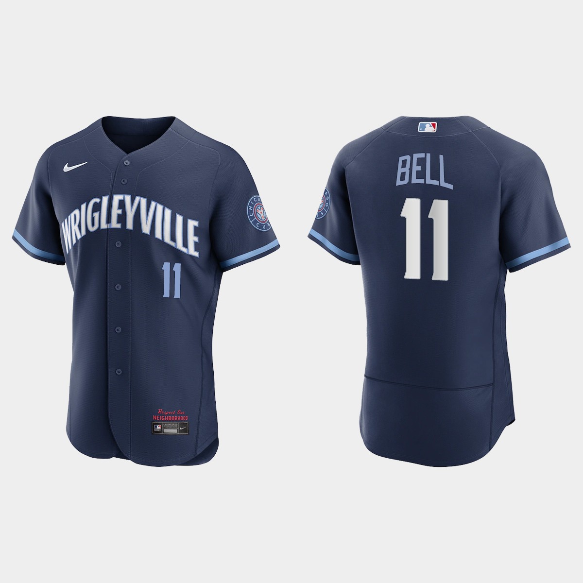 George Bell #11 Chicago Cubs 2021 City Connect Jersey - Navy