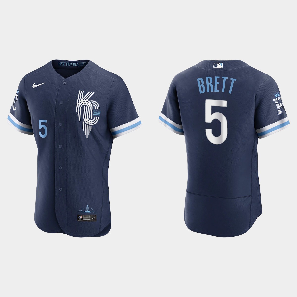 George Brett Kansas City Royals 2022 City Connect Jersey - Navy