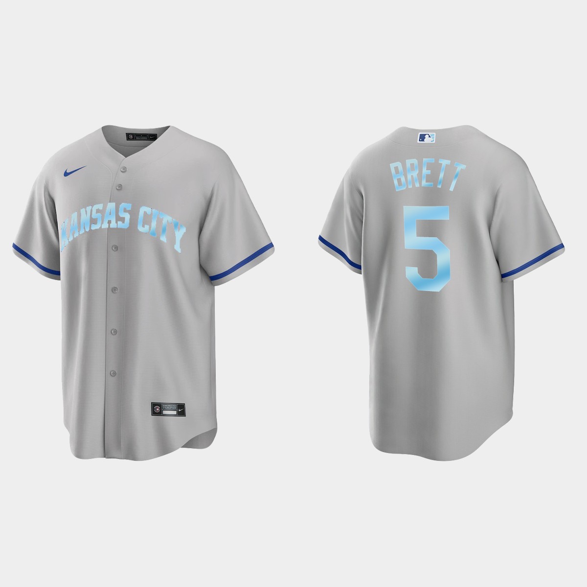 George Brett Kansas City Royals 2022 Father's Day Gift Jersey - Gray