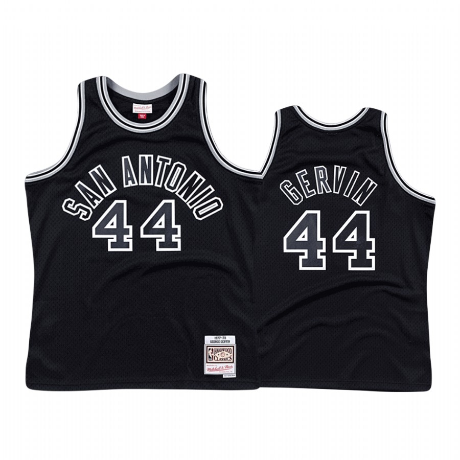 George Gervin #44 San Antonio Spurs Black Hardwood Classics Jersey