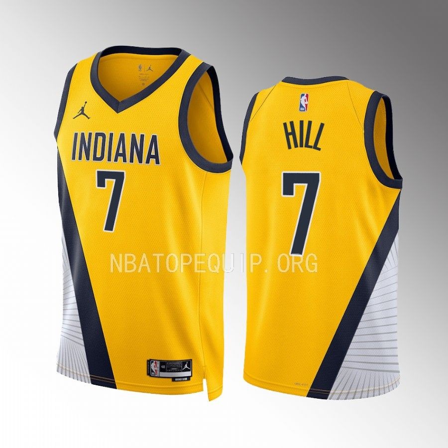 George Hill Indiana Pacers 2022-23 Statement Edition Yellow #7 Jersey Swingman