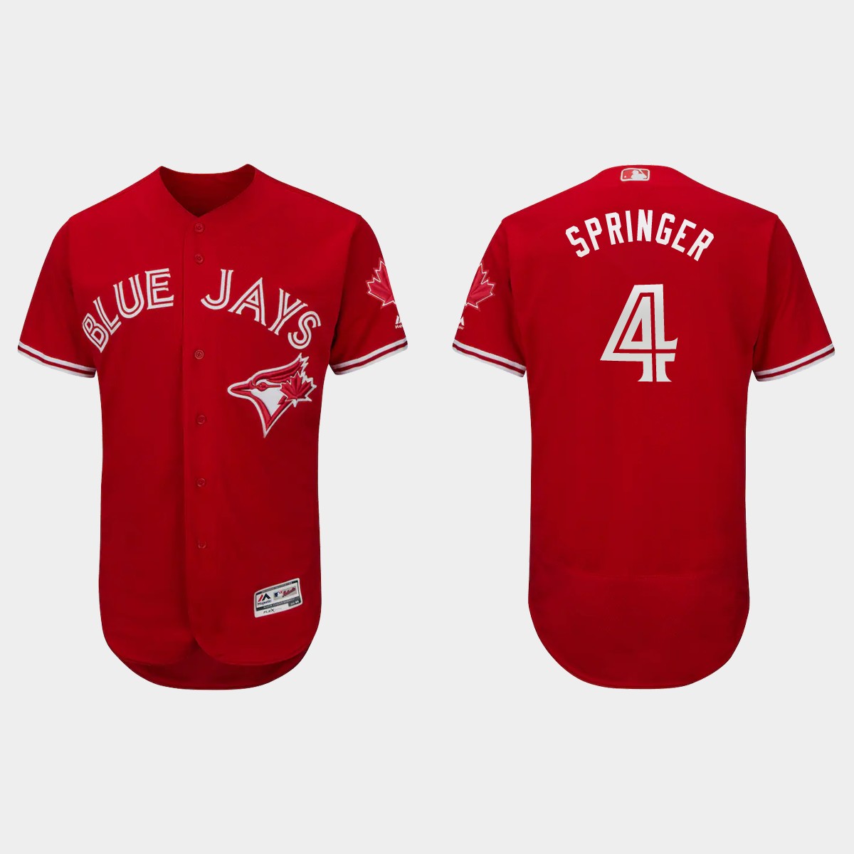 George Springer Toronto Blue Jays Canada Day Flex Base Jersey - Scarlet