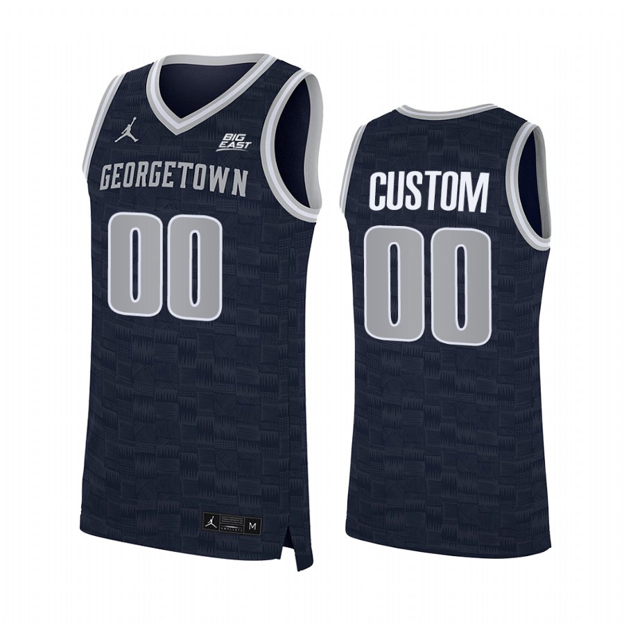 Georgetown Hoyas Custom Jersey 2022 College  Navy Uniform
