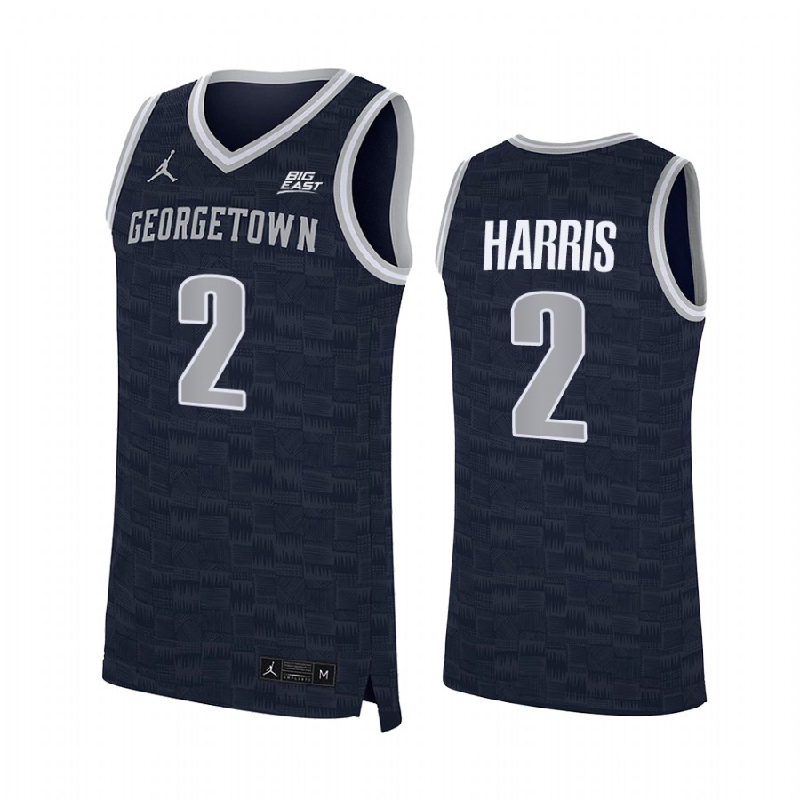 Georgetown Hoyas Dante Harris Jersey 2022 College  Navy Uniform