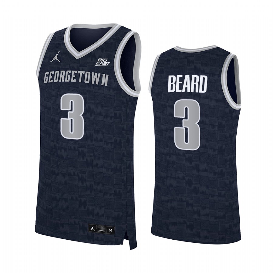 Georgetown Hoyas Tyler Beard Jersey 2022 College  Navy Uniform