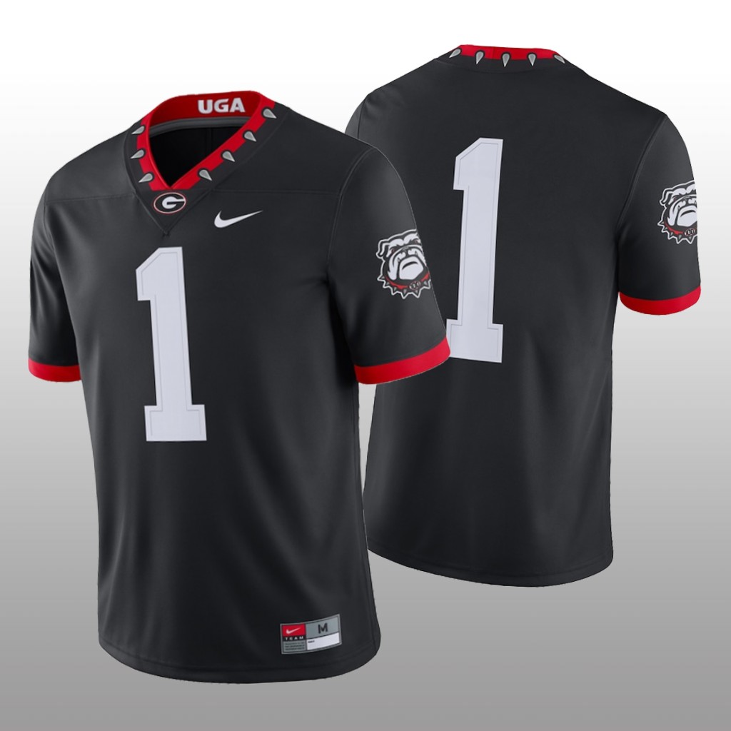 Georgia Bulldogs #1 College  Alternate Game Black Jersey