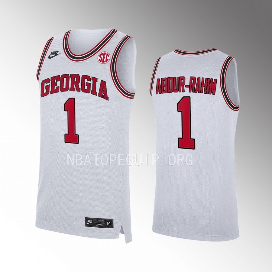 Georgia Bulldogs Jabri Abdur-Rahim Jersey 2022-23 Home  White  Uniform