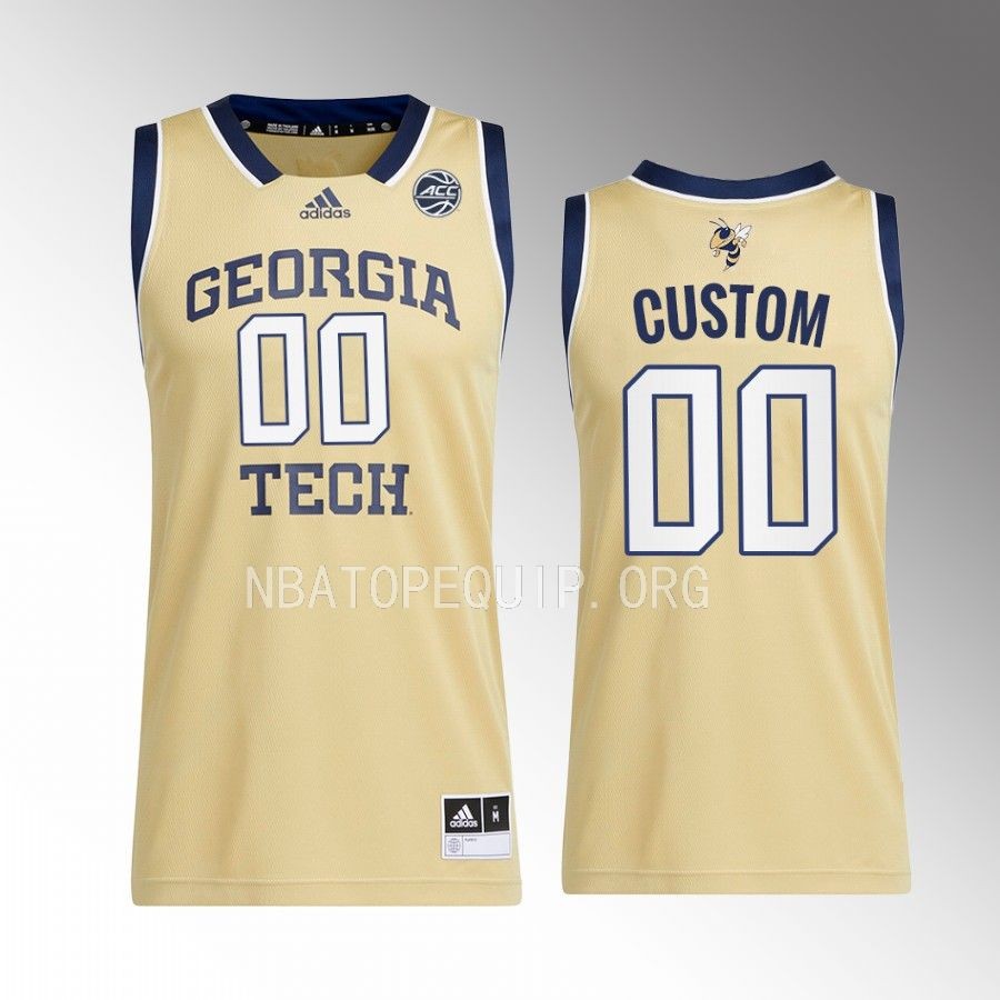 Georgia Tech Yellow Jackets Custom Jersey 2022-23 Away  Gold Swingman Uniform