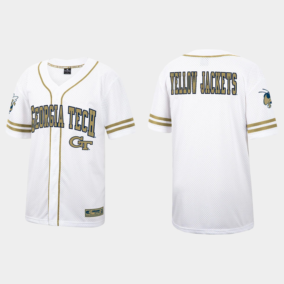 Georgia Tech Yellow Jackets Free Spirited  Jersey - White Gold