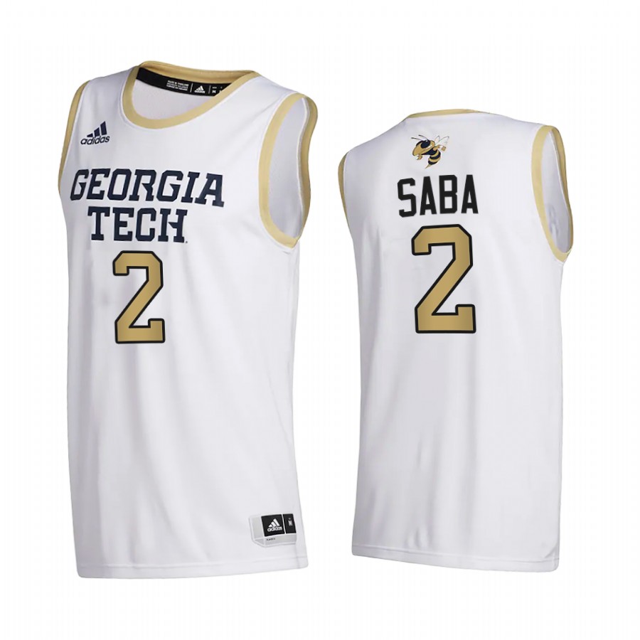 Georgia Tech Yellow Jackets Gigiberia Saba White College  2020-21 Jersey