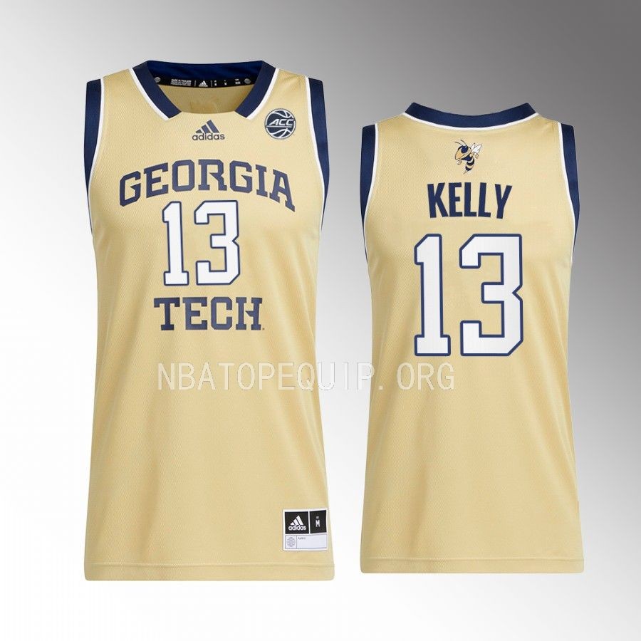 Georgia Tech Yellow Jackets Miles Kelly Jersey 2022-23 Away  Gold Swingman Uniform