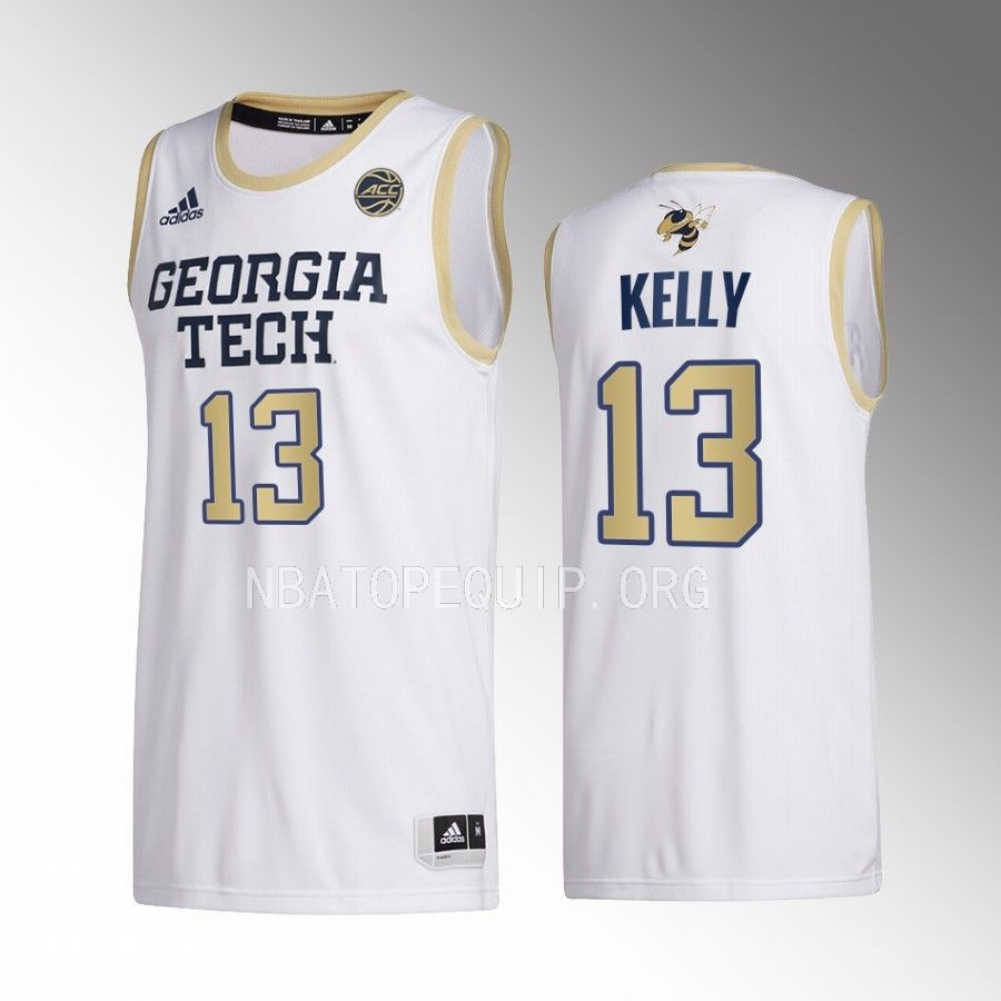 Georgia Tech Yellow Jackets Miles Kelly Jersey 2022-23 Home  White Swingman Uniform