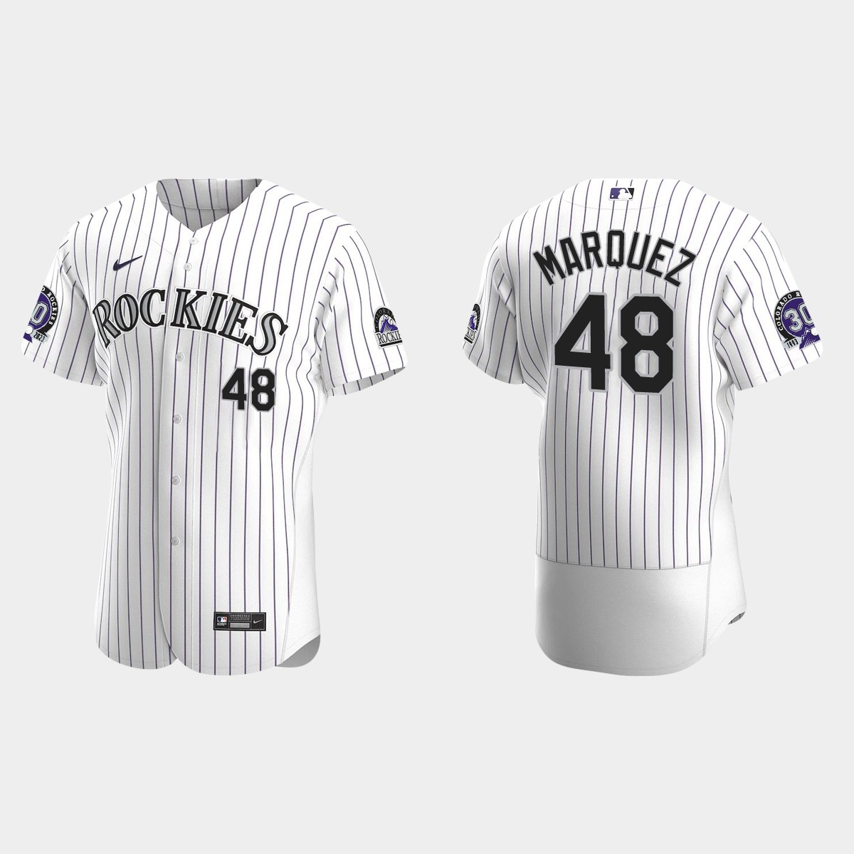 German Marquez Colorado Rockies 30th Anniversary Jersey - White Purple