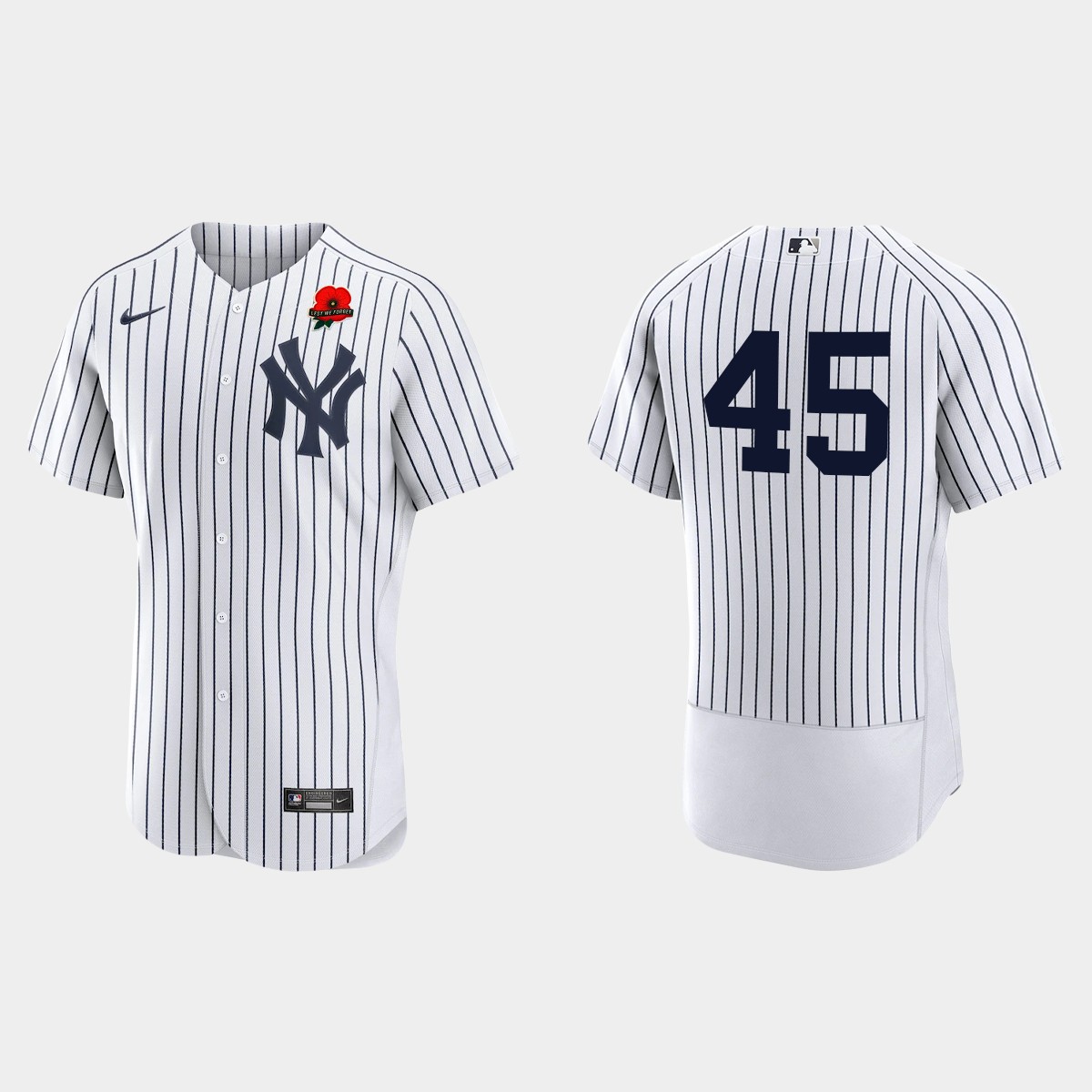 Gerrit Cole New York Yankees 2022 Memorial Day Poppy Patch Jersey - White