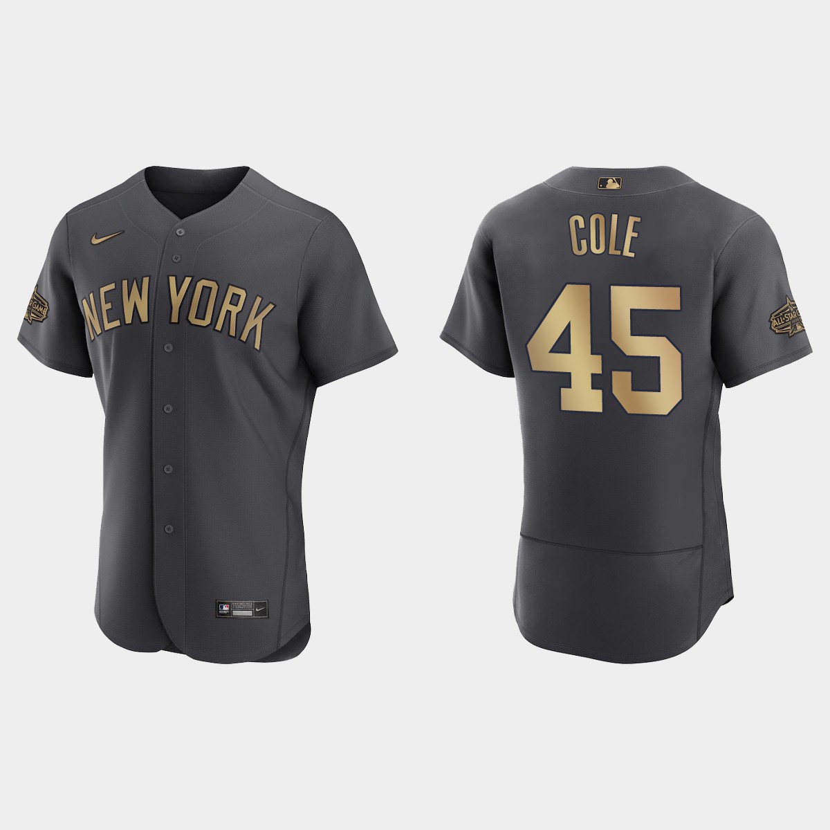 Gerrit Cole New York Yankees 2022 MLB All-Star Game Jersey - Charcoal