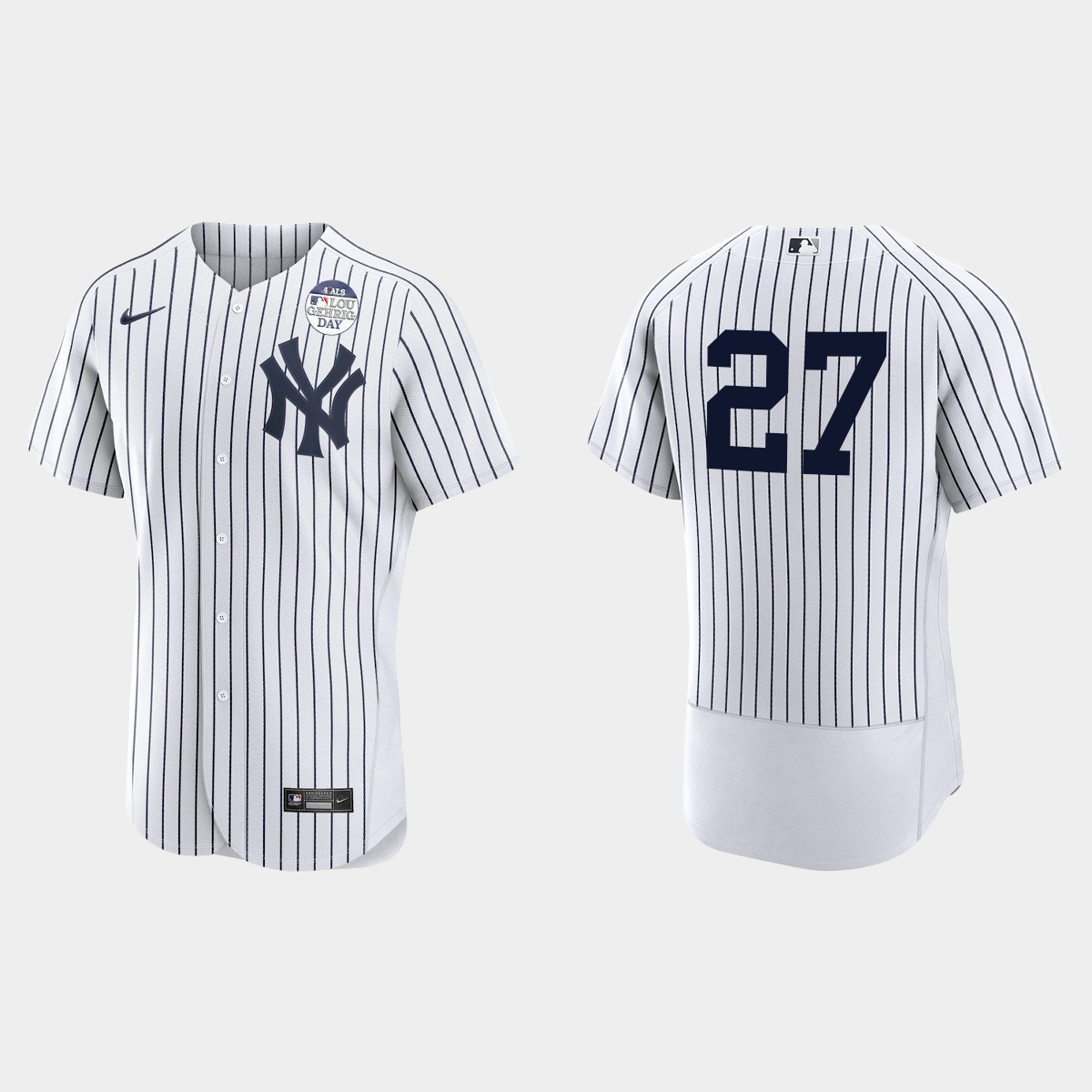 Giancarlo Stanton New York Yankees 4 ALS Lou Gehrig Day Jersey - White