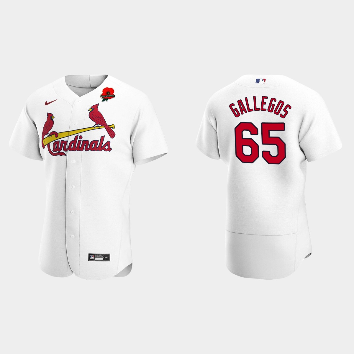 Giovanny Gallegos St. Louis Cardinals 2022 Memorial Day Poppy Patch Jersey - White