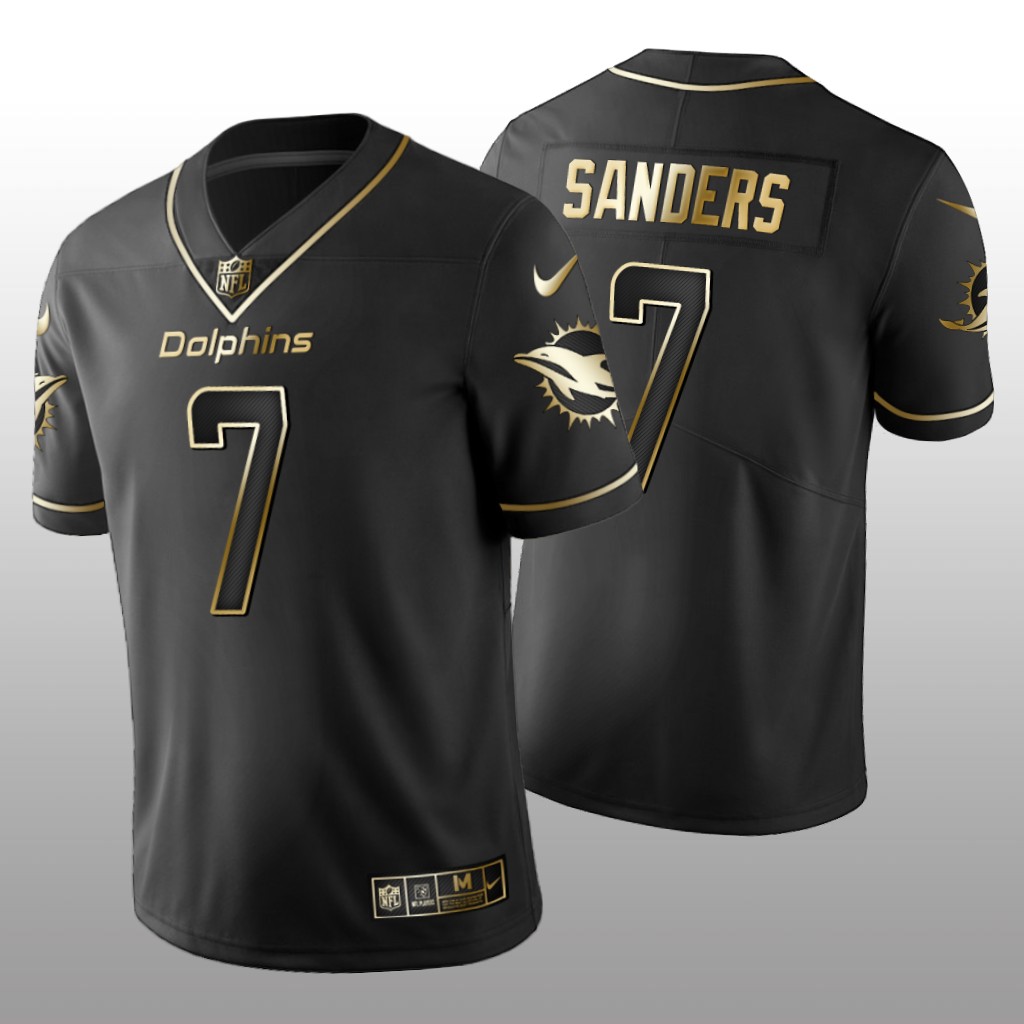 Golden Edition Vapor Untouchable Limited Dolphins #7 Jason Sanders Black Jersey