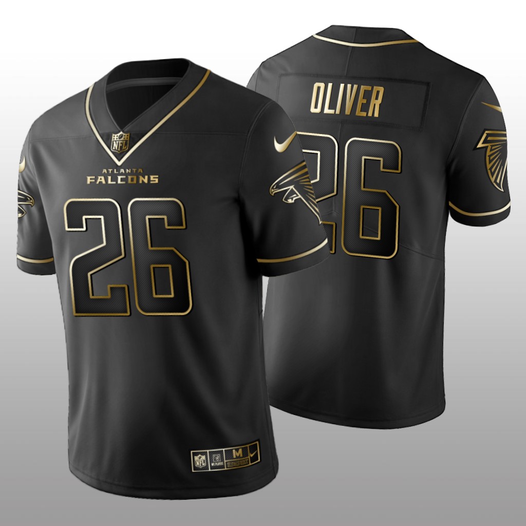 Golden Edition Vapor Untouchable Limited Falcons Isaiah Oliver Black Jersey
