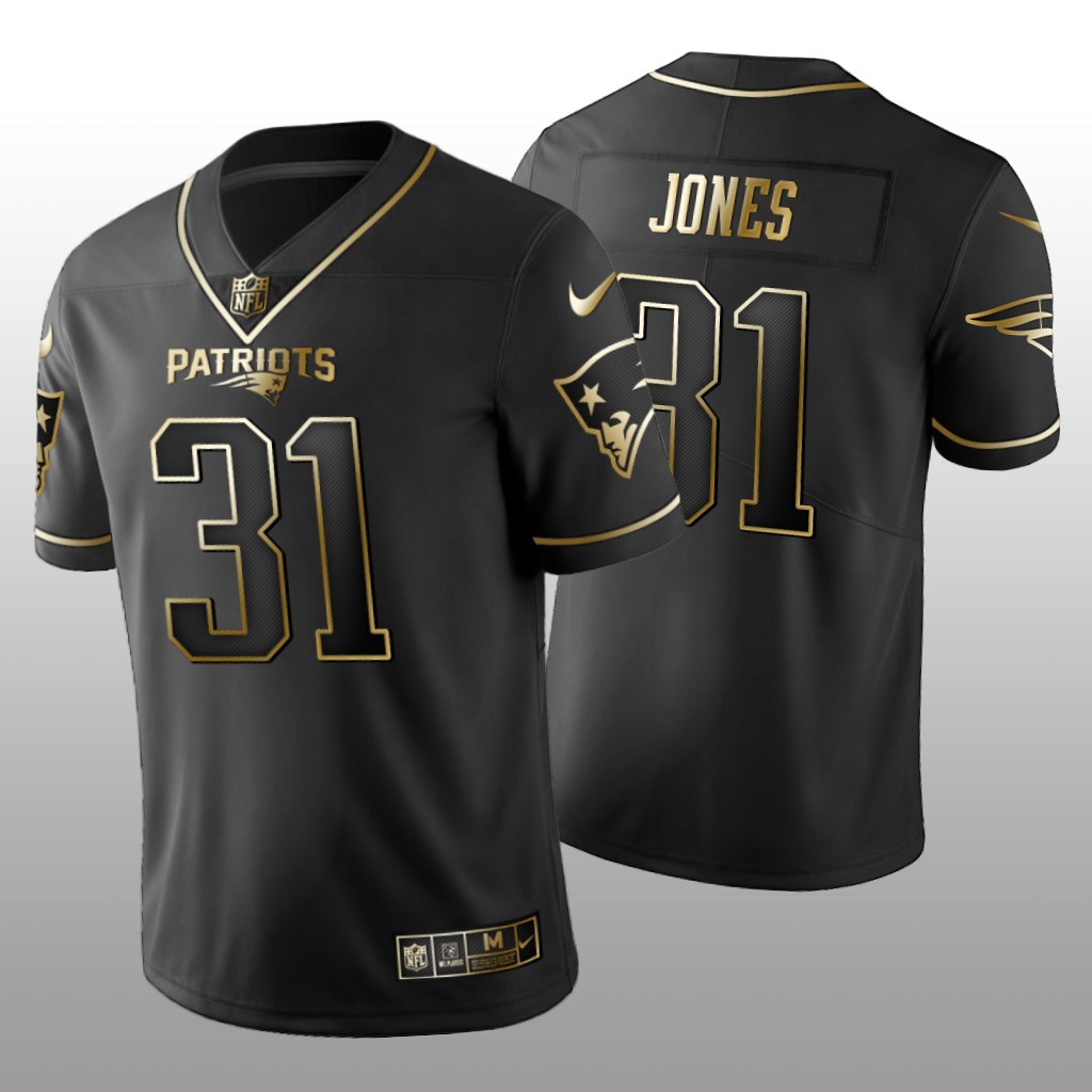 Golden Edition Vapor Untouchable Limited Patriots #31 Jonathan Jones Black Jersey