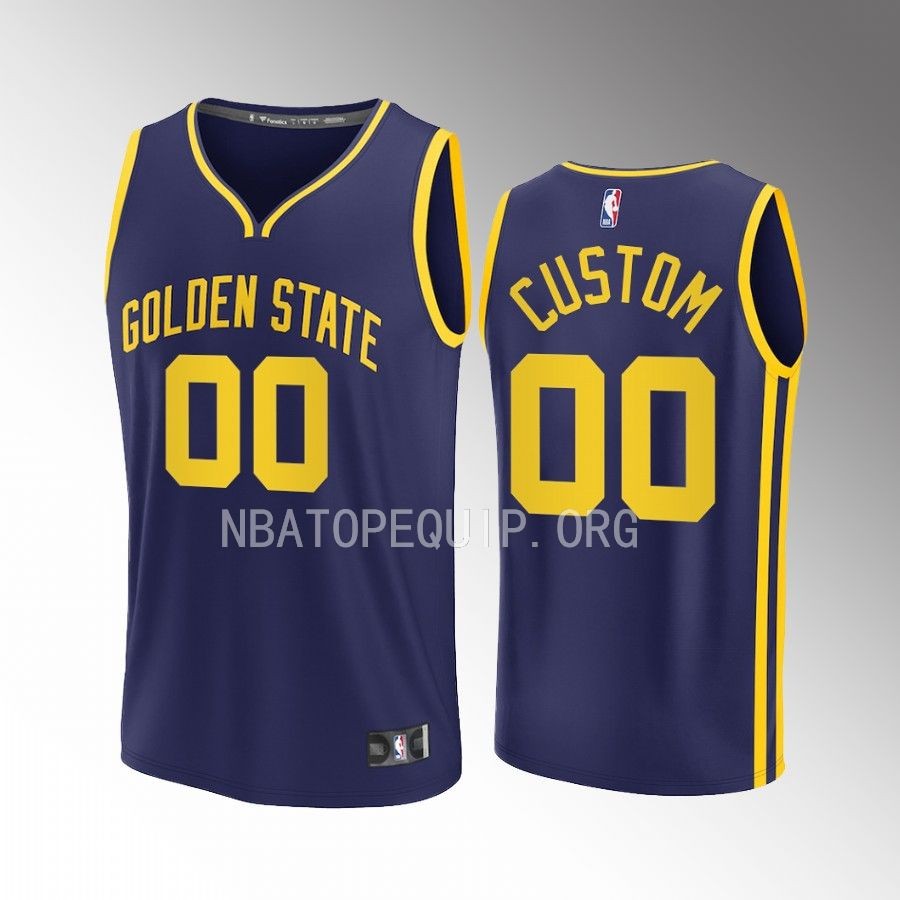 Golden State Warriors #00 Custom Statement Edition Jersey 2022-23 Fast Break  Navy