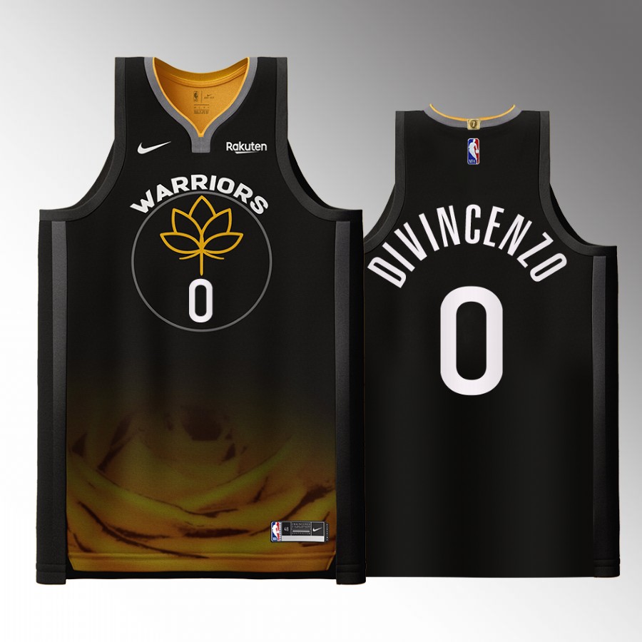 Golden State Warriors #0 Donte DiVincenzo Black Jersey 2022-23 City Edition