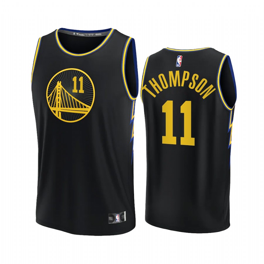 Golden State Warriors #11 Klay Thompson Jersey 2021-22 NBA75th City Edition Black