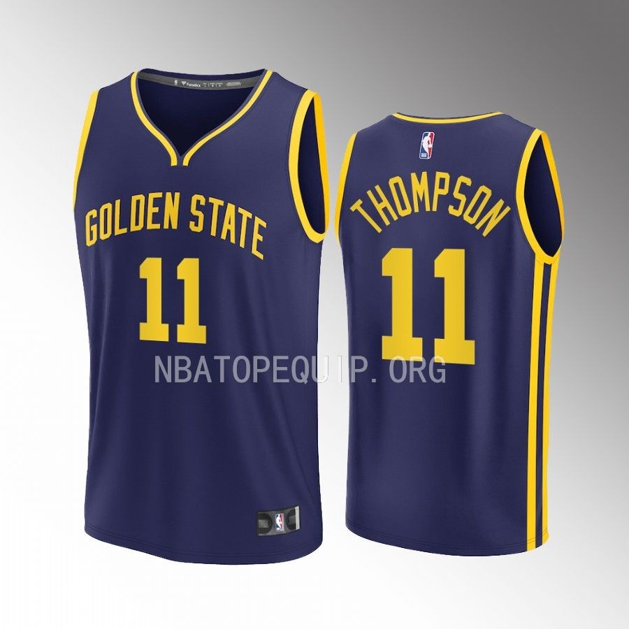 Golden State Warriors #11 Klay Thompson Statement Edition Jersey 2022-23 Fast Break  Navy